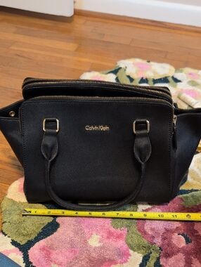 Calvin Klein Black Double-Zip Handbag
